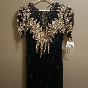 Vintage Beaded Evening Gown